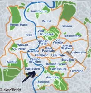 Trastevere map