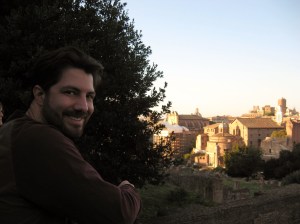 Chris looking out at the Roman forum