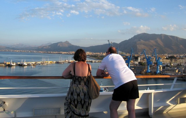Looking out over the harbor in Palermo, Sicily, on the Costa Serena