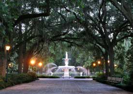 One of Savannah's iconic squares